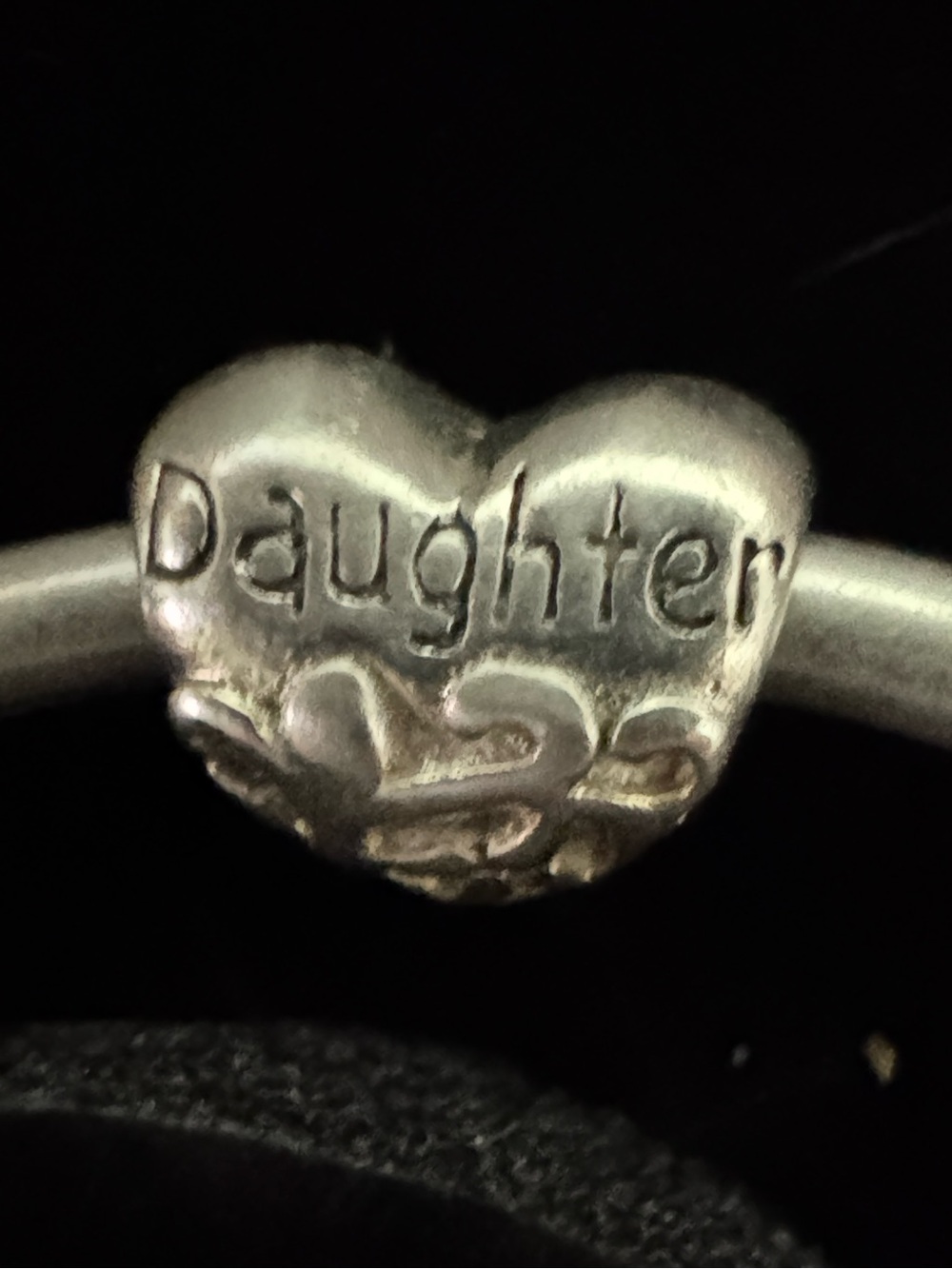 Pandora-Compatible Daughter Heart Charm